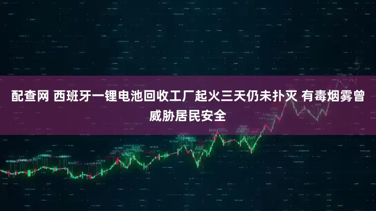 配查网 西班牙一锂电池回收工厂起火三天仍未扑灭 有毒烟雾曾威胁居民安全